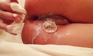 სრული ანალური სპერმი ...